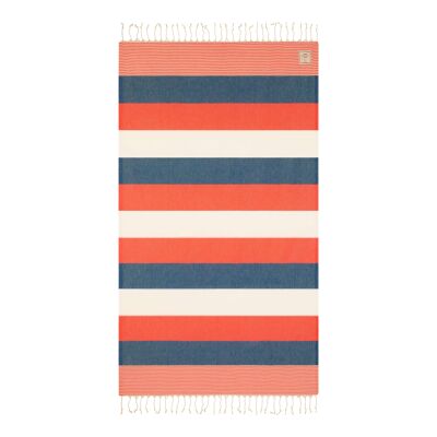 Coral Blue Balat Turkish Towel