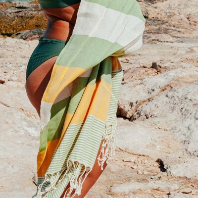 Yellow Green Balat Turkish Towel