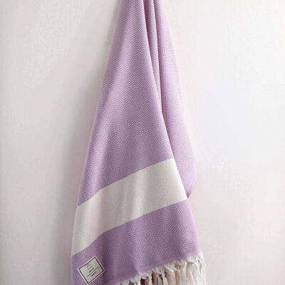 Dusty Pink Herringbone Turkish Towel