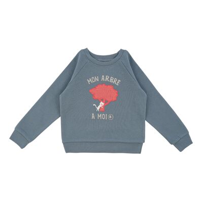 Sweatshirt chêne bleu ardoise gamme bébé