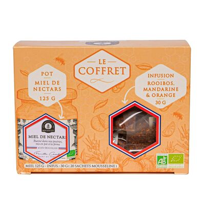 Rooibos Mandarino Infuso Cofanetto (bustine) e Miele di Nettare Biologico