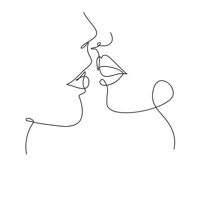 Leinwanddruck „Fast Kiss“ 40 x 50