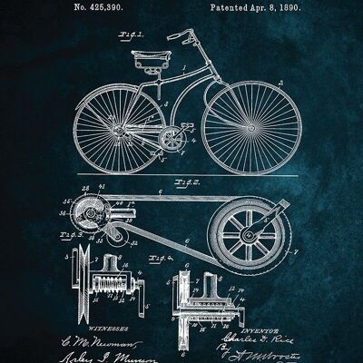 Tableau sur Toile Invention Velo 30 X 40