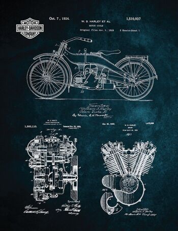 Tableau sur Toile Harley 30 X 40 3