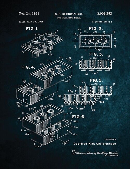 Tableau sur Toile Invention Lego 30 X 40