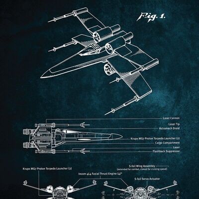 X-Wing 30 X 40 Leinwanddruck