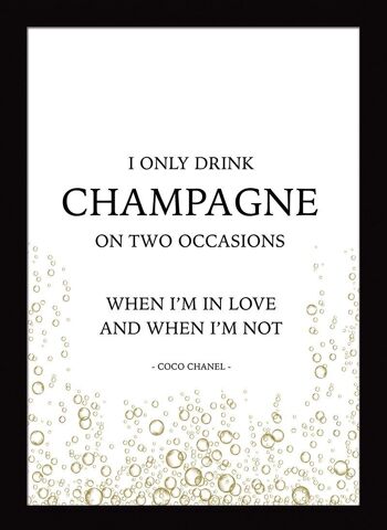 Tableau sur Toile champagne Coco Chanel 40 X 50 3