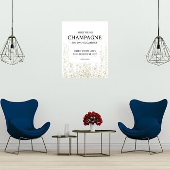 Tableau sur Toile champagne Coco Chanel 40 X 50 4