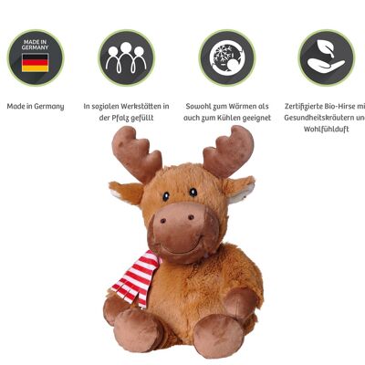 welliebellies® warm cuddly toy moose large