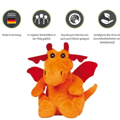 welliebellies® caldo peluche drago grande