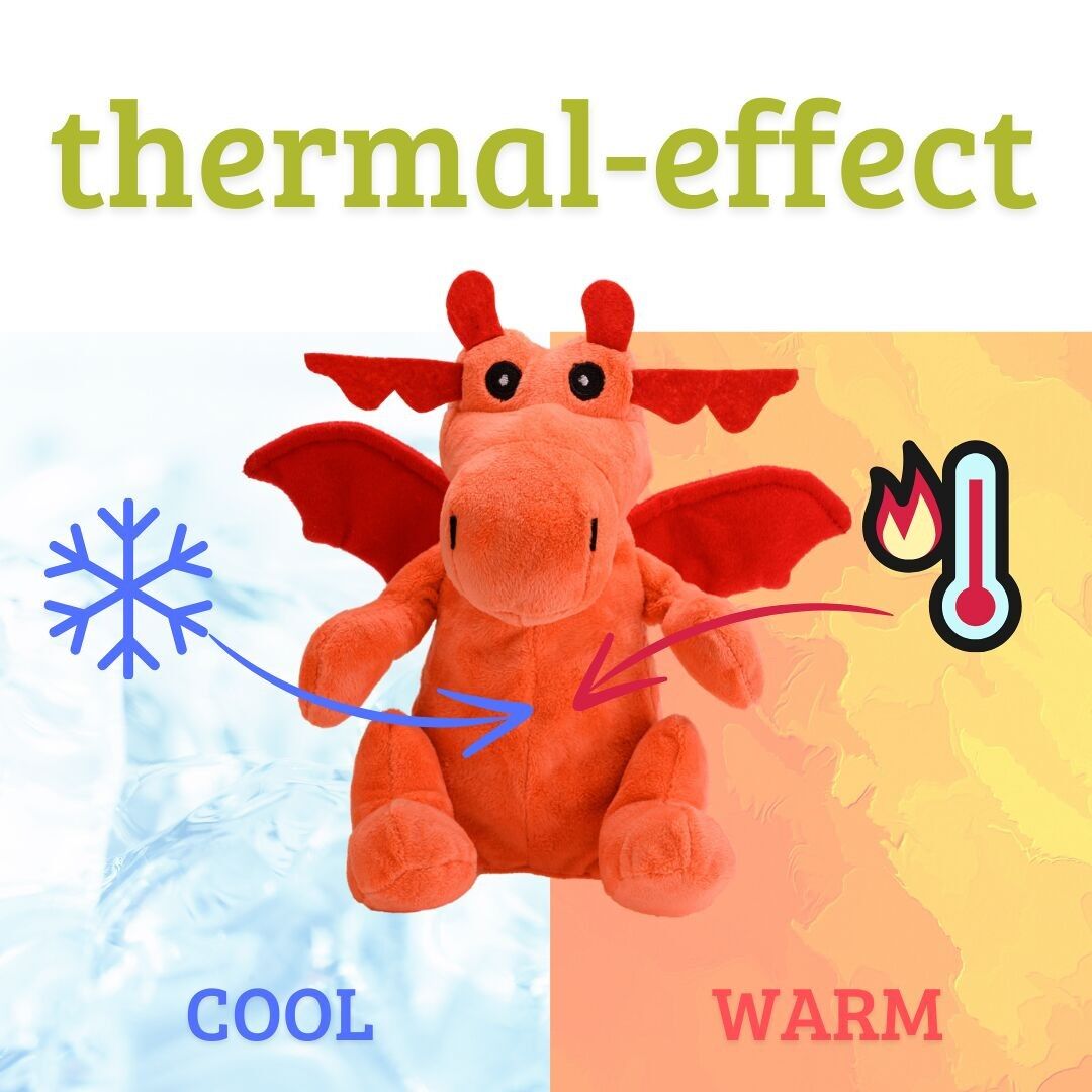 Welliebellies® cálido peluche dragón grande