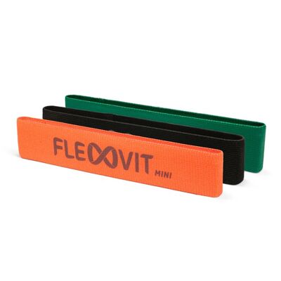 FLEXVIT Mini 3er Sets - Athlet (elite/schwarz, fitness/grün, core/orange)
