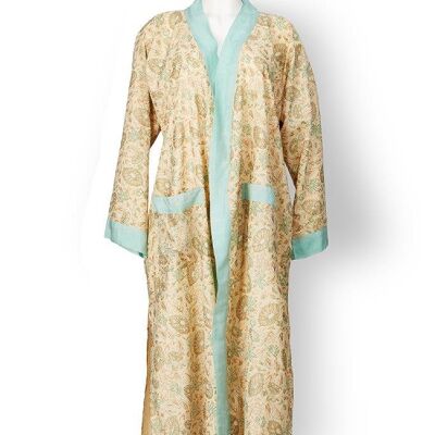 Kimono 'Else' Beige, Mar y Dorado