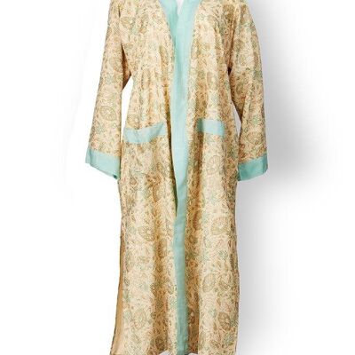 Kimono 'Else' Beige, Mar y Dorado