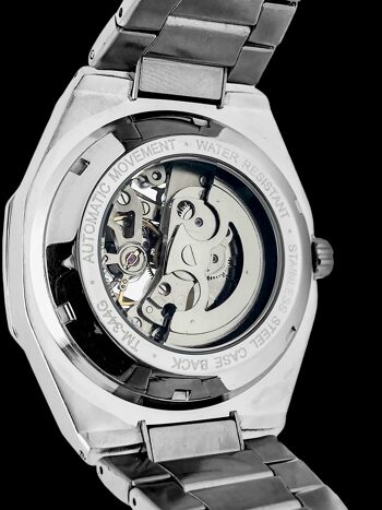 Pririo Watch montre automatique look squelette avec fond en verre 6