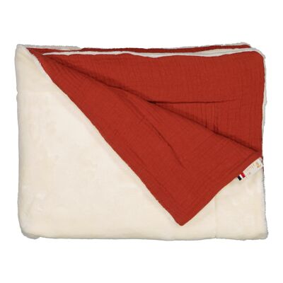 Winter baby comforter blanket - Terracotta