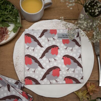 Robin Print Set of 2 Napkins