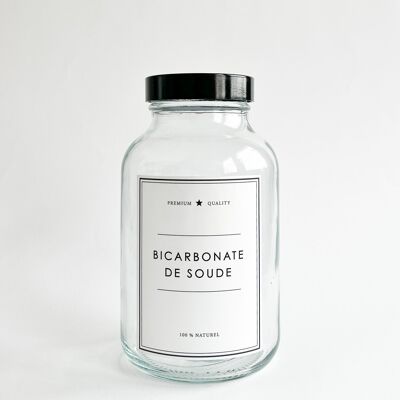 Bicarbonato de sodio 1 litro - Tarro transparente