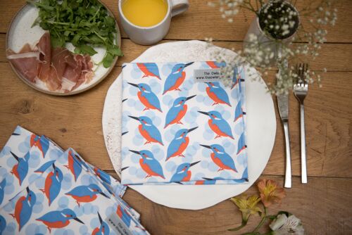 Kingfisher Print Set of 2 Napkins