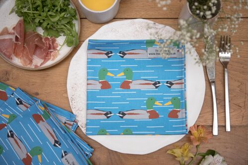 Duck Print Set of 2 Napkins