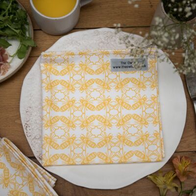 Bee Print Set of 2 Napkins