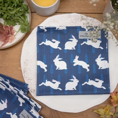 Rabbit Print Set of 2 Napkins