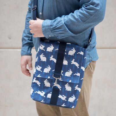 Rabbit Print Messenger Bag