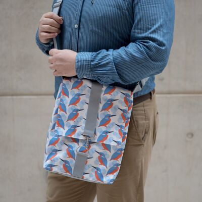Kingfisher Print Messenger Bag