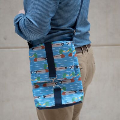 Sac messager imprimé canard