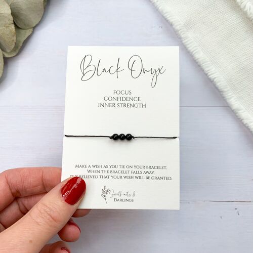 Black Onyx - Miniature Wish Bracelet