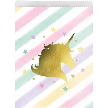 Grands sacs de friandises en papier Unicorn Sparkle 1