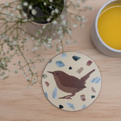 Wren Print Coaster