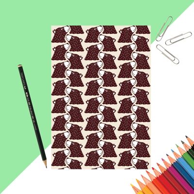 Cuaderno con estampado de oso