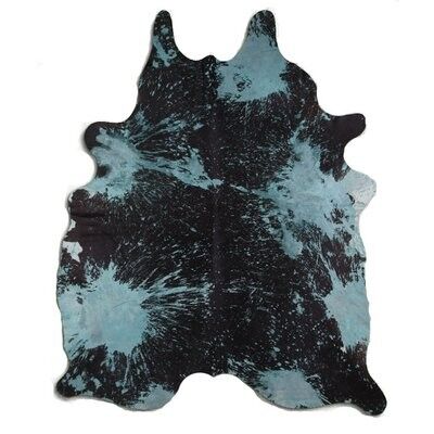 Euroskins Cowhide Rug - Mint Green / Black - 231x224 cm - Esma