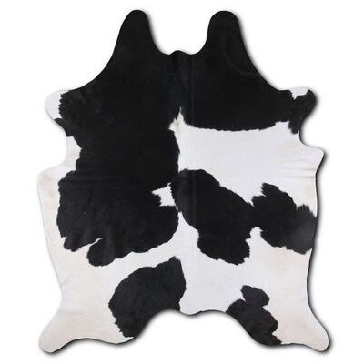 Alfombra Euroskins de piel de vaca - Negro / Blanco - 229x201 cm - Leo