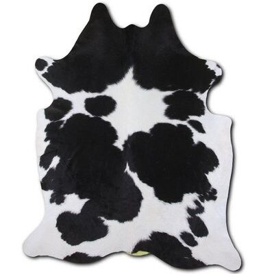 Alfombra Euroskins de piel de vaca - Negro / Blanco - 210x184 cm - Sandra