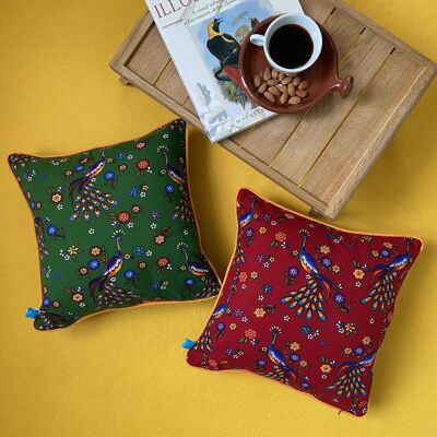 Floral Cushion Covers - Red Cushion Cover
