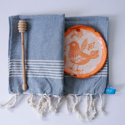 BOHO Cotton Kitchen Tea Towels - Blue