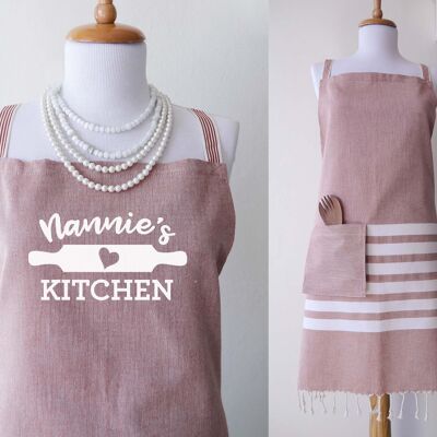 Custom Name Logo Printed Apron - Cinnamon