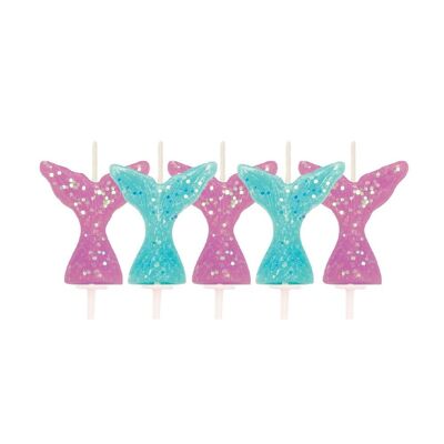Glitter Mermaid Tail Pick Kerzen