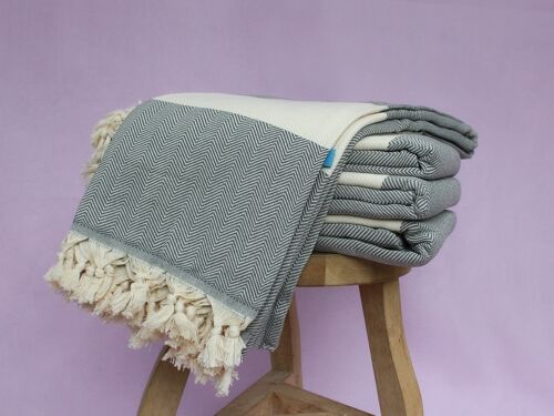 HERRINGBONE Blanket - Grey