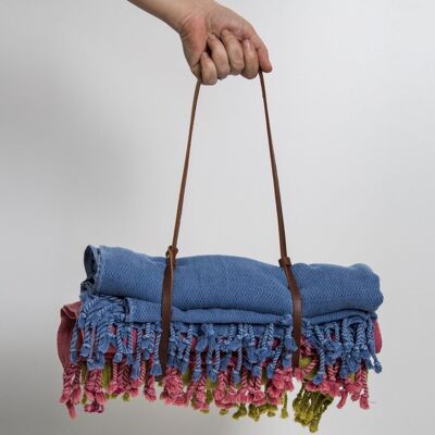 Porte-serviettes en cuir véritable