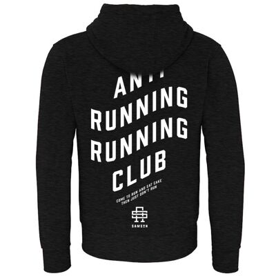 Sweat à capuche Anti Running Running Club avec fermeture éclair