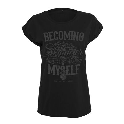 Diventare una versione più forte di me stessa maglietta da ginnastica da donna