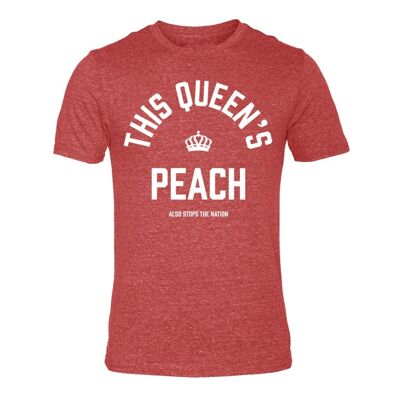 Das Pfirsich-Fitness-T-Shirt dieser Königin