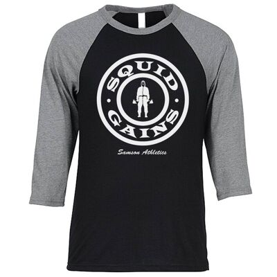 Squid Gains Gym Baseball T-Shirt