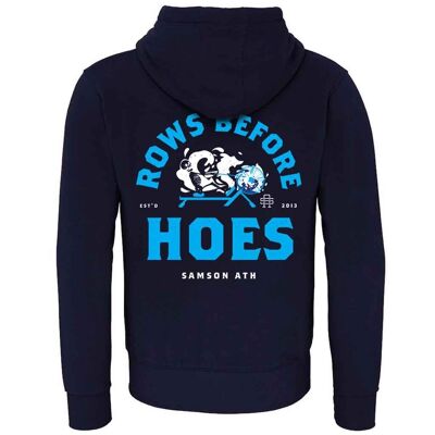 Rows Before Hoes sudadera con capucha y cremallera