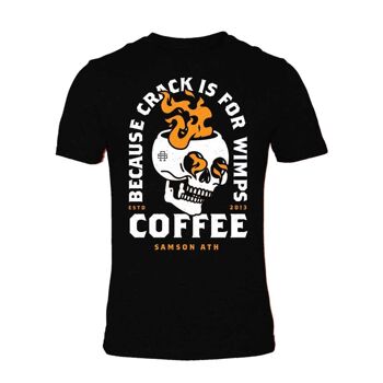 Café parce que le crack est pour les mauviettes T-shirt Gym 1