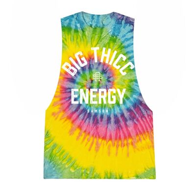 Camiseta de tirantes para hombre Big Thicc Energy Tie Dye