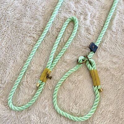 CORREA LASSO TWIST KISHU - VERDE ANIS Y MOSTAZA